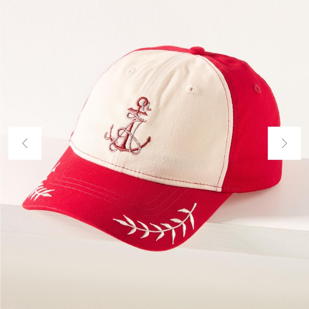 Coney Island Picnic Nautical Monogram Baseball Cap